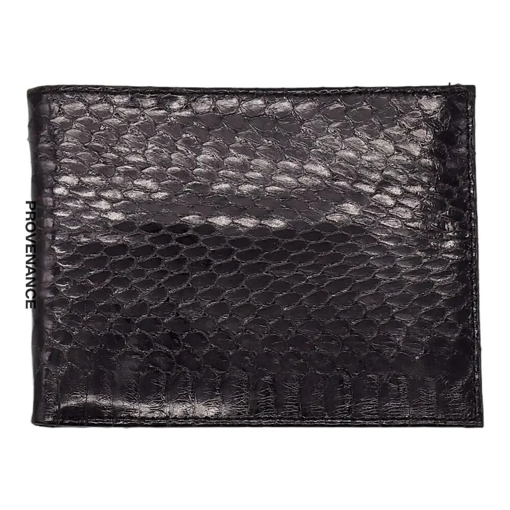 🔴 Christian Dior Bifold Wallet - Black Snakeskin
